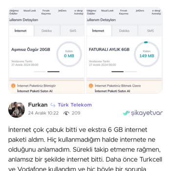 Bir Günde 15 GB'den 0'a İnternet Tüketimi Şoku