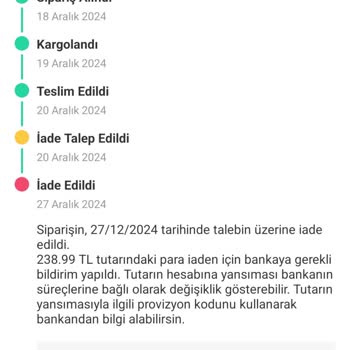 Yanıltıcı Ürün Ve Eksik İade Süreci