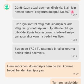 Yanıltıcı Ürün Ve Eksik İade Süreci