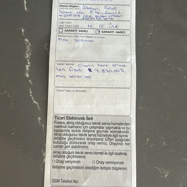 Franke Ocak Anakartı Sorunu Ve Yetersiz Servis Hizmeti