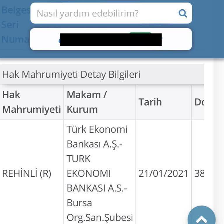 TEB Bankası İle Rehin Kaldırma Sorunu