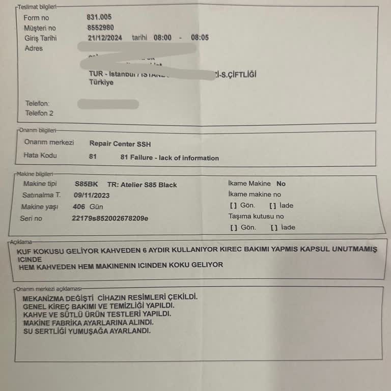 Nespresso Makinemde Kalıcı Küf Kokusu Sorunu