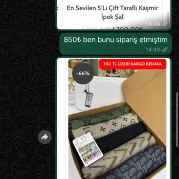 Yanlış Ürün Gönderimi Ve Kalitesiz Şallar
