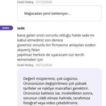 N11'den Aldığım Yemleme Botu İade Sorunu