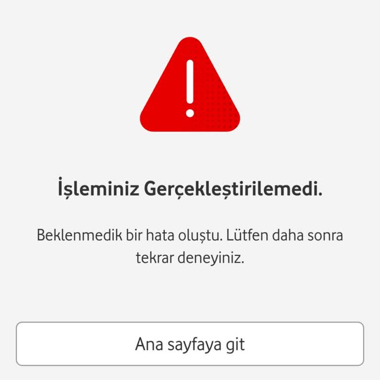 Vodafone Borç Alacak Sayfasında Sürekli Hata Ve Mağduriyet