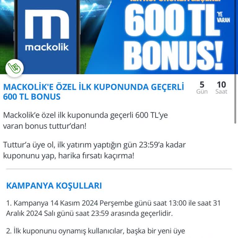 Tuttur Bahis Sitesinin Yanıltıcı Bonus Vaadi