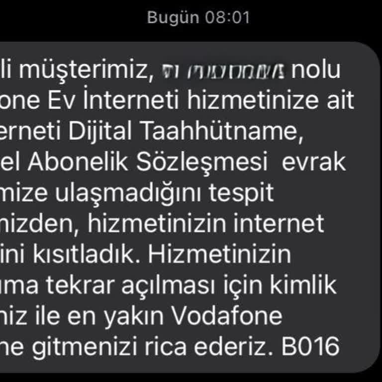 Vodafone'da Evrak Eksikliği Ve İletişim Sorunları