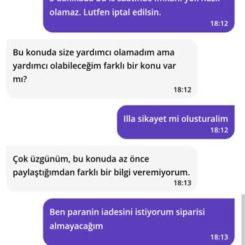 Müşteri Hizmetleriyle Yaşanan Sipariş İptal Sorunu