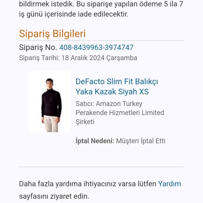 Yanlış Gönderim Ve Geciken Ücret İadesi