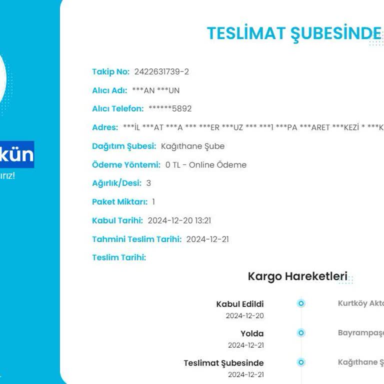 Kargoist İle Teslim Edilmeyen Kargolar