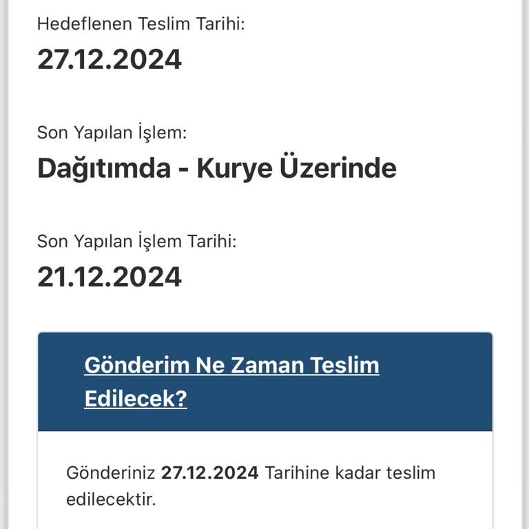 Kargo Teslimatında Büyük Gecikme Ve İletişim Eksikliği