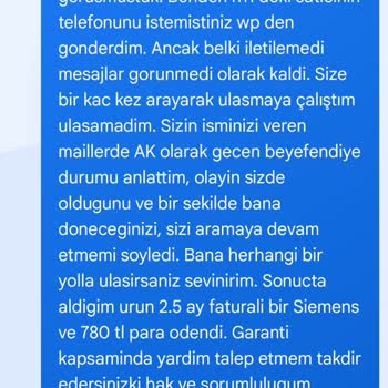 Siemens Kaçak Akım Rölesi Tamir Sürecinde Yaşanan Mağduriyet