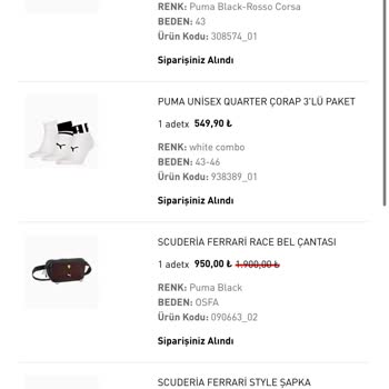 Puma'dan Stokta Olmayan Ürünlerle Mağduriyet