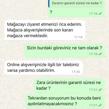 Zara'da Kalitesiz Ürün Ve Yetersiz Müşteri Hizmeti Deneyimi