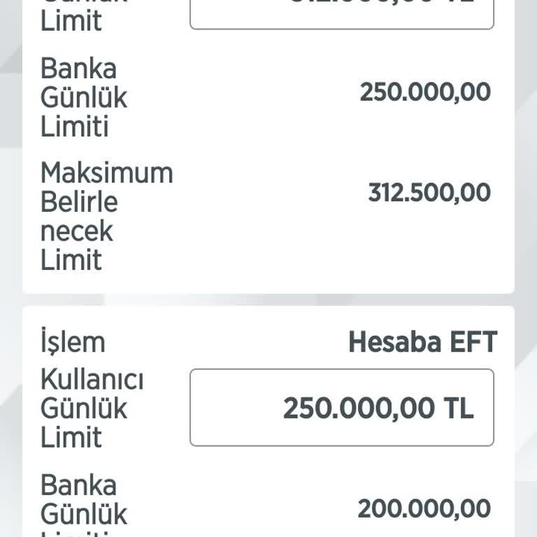 Para Transferi Limit Sorunu