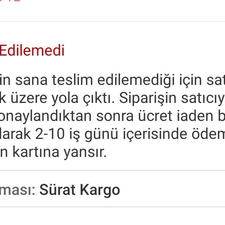 Kargo Teslimat Sorunu