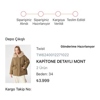Twist'ten Sipariş İptali Ve Kargo Sorunu