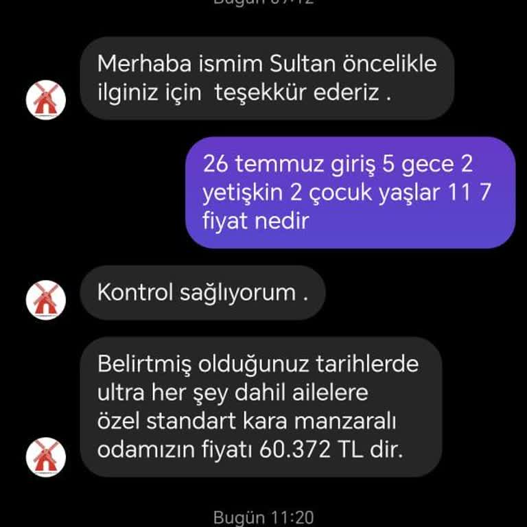Rezervasyon Fiyatında Yanlış Bilgilendirme