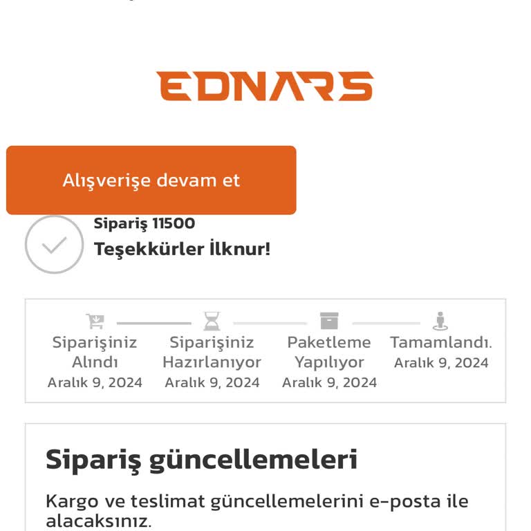 Sipariş Gecikmesi Ve İptal Sorunu