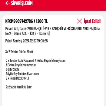 İptal Edilen Sipariş Ve İletişim Sorunları