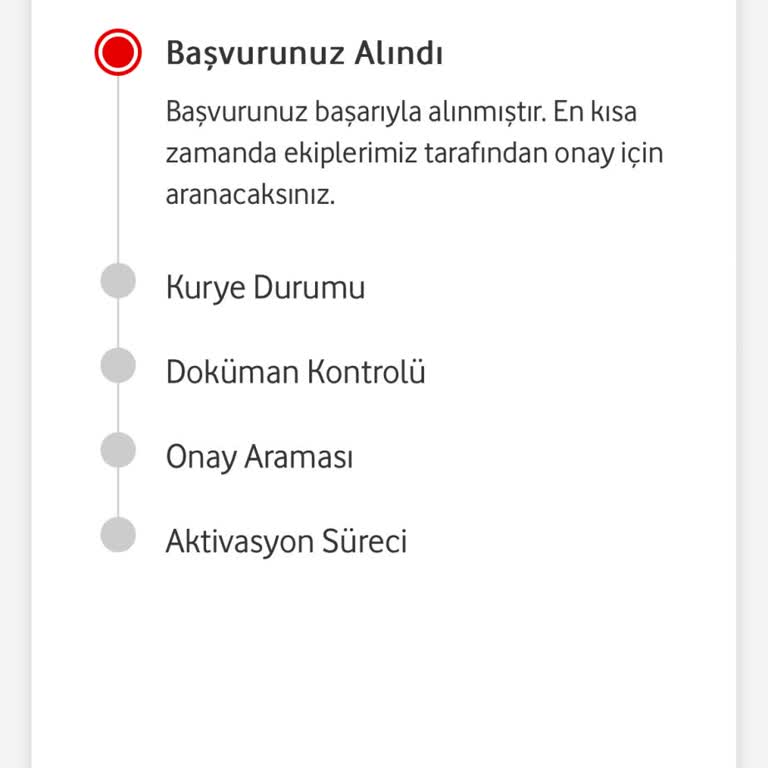 Vodafone Başvurumun İşlenmemesi