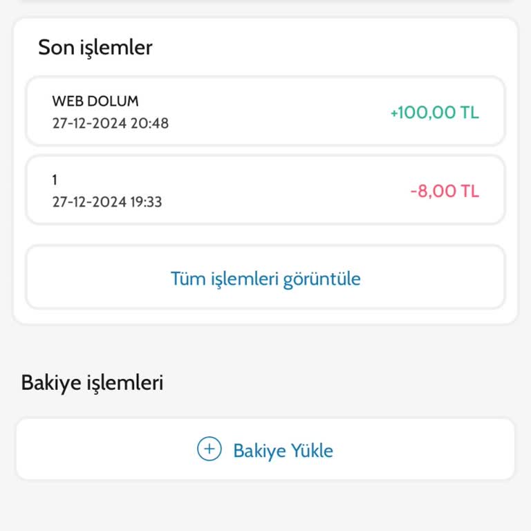 Asis Akıllı Bilet Uygulamasında Bakiye Sorunu