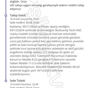 Skullcandy Yanıltıcı Görseller ve İade Sürecinde Mağduriyet