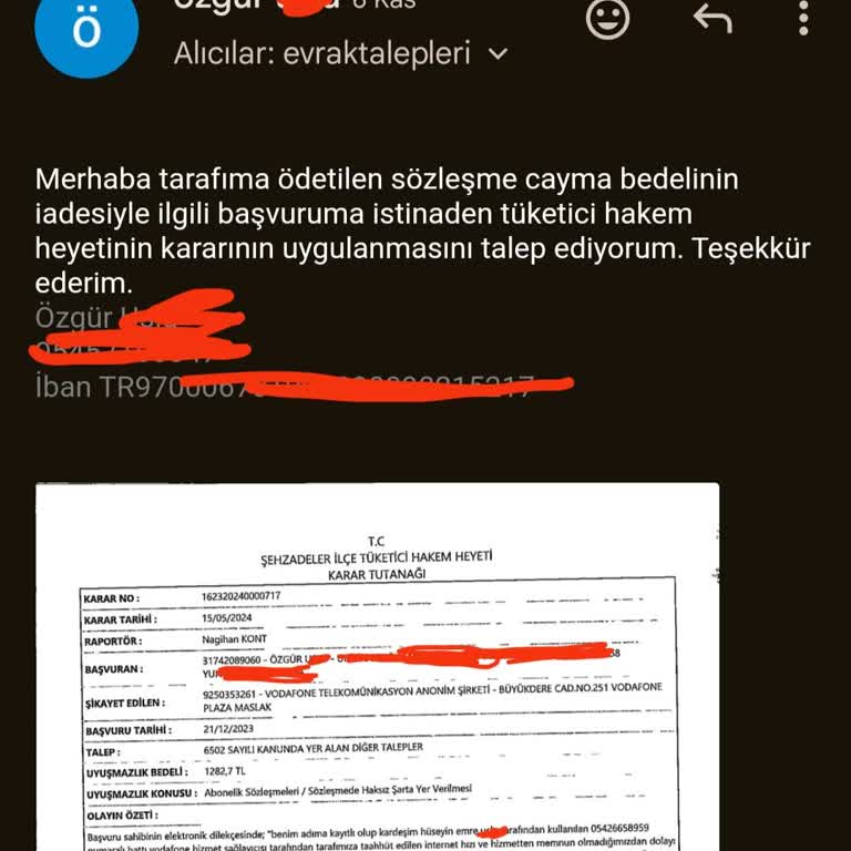 Vodafone'un Haksız Ödeme İadesindeki Gecikmesi