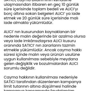 Pera Studio İade Ve Cayma Hakkımı Kullanmayı Talep Ediyorum