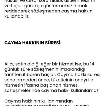 Pera Studio İade Ve Cayma Hakkımı Kullanmayı Talep Ediyorum