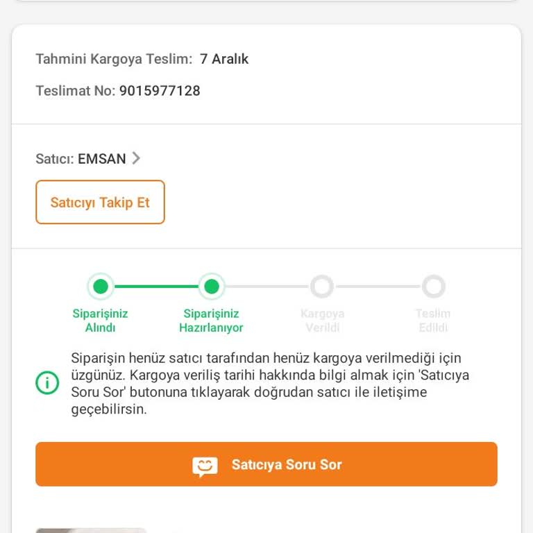 Siparişin Gecikmesi Ve Yetersiz Müşteri Hizmeti