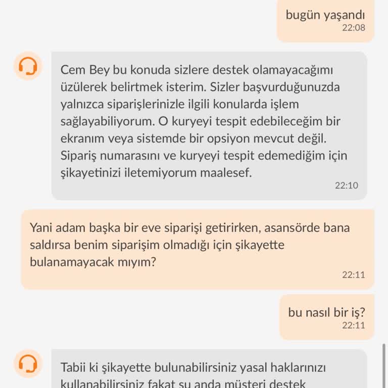 Kuryenin Tehlikeli Sürüşü Ve Müşteri Hizmetleri Eksikliği