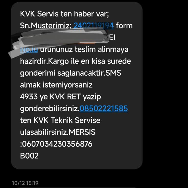 KVK Teknik Servis Sürecinde İlgisizlik Ve Sorun Çözülmemesi