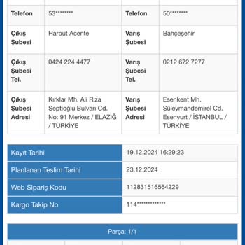 Sürat Kargo Bahçeşehir Şubesi Teslimat Sorunu