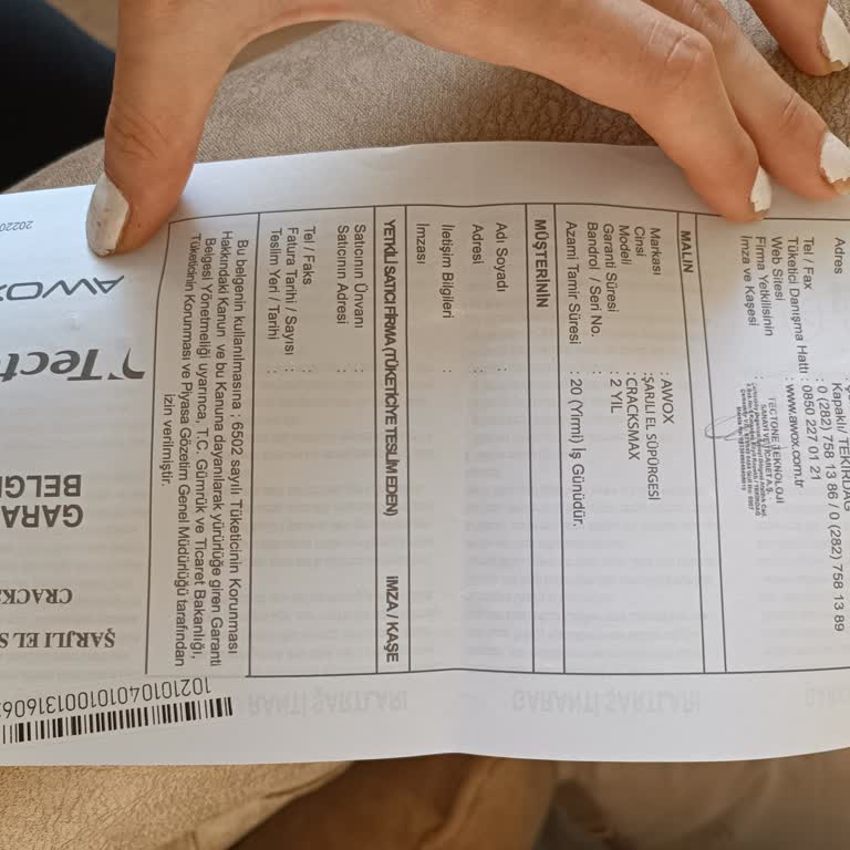 Avox El Süpürgesi Tamir Sürecinde Sorunlar