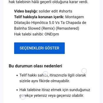 Telif Hakkı İhlali Nedeniyle Kapanan Youtube Kanalıma Çözüm Arıyorum