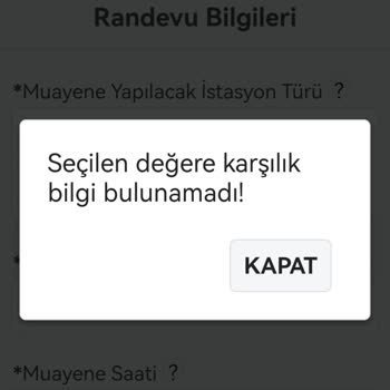 Muayene Randevusu Alamama Sorunu