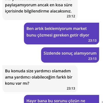 Getir'de Yanlış Sipariş Ve İade Sorunu