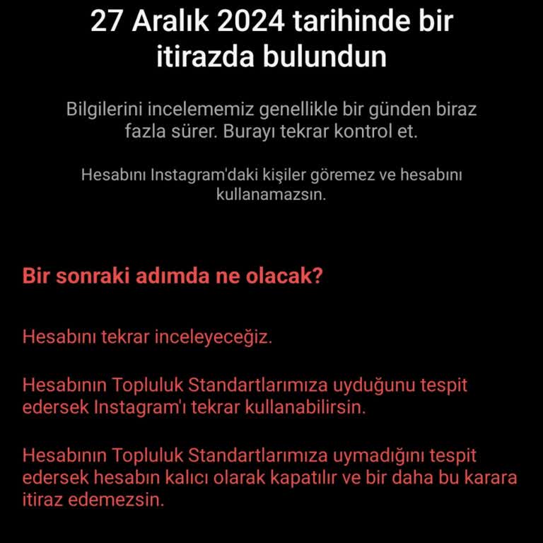 Instagram Hesabımın Askıya Alınması!