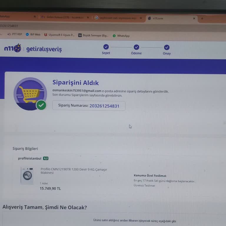 Profilo Çamaşır Makinesi Siparişinde Hayal Kırıklığı