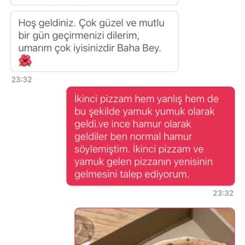 Yanlış Ve Bozuk Pizza Siparişi Mağduriyeti