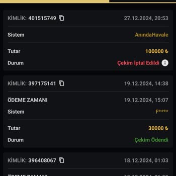 Kazancım Neden Silindi?