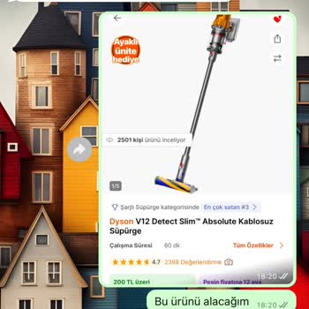 Dyson V12 Ayaklı Ünite Hediyesi Teslim Edilmedi