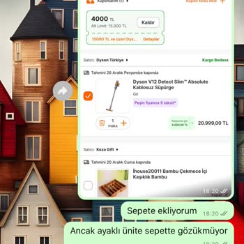 Dyson V12 Ayaklı Ünite Hediyesi Teslim Edilmedi