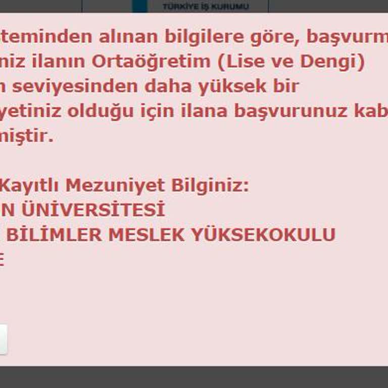 Ön Lisans Mezuniyetinin Başvuru Engelini Aşmak