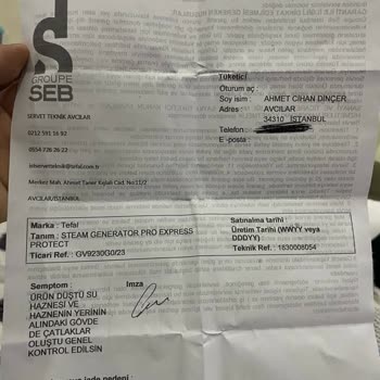 Tefal Ütü Servisinde Uzun Süreli Bekleyiş Ve İletişim Eksikliği