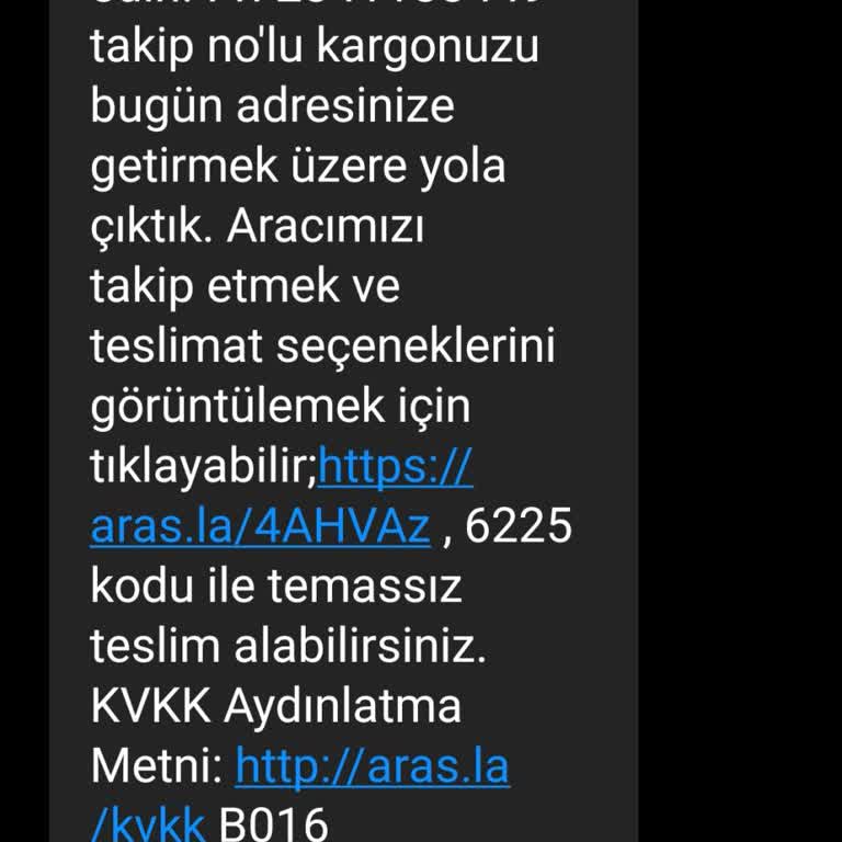 Aras Kargo Sarıçay Şubesi Teslimat Sorunu