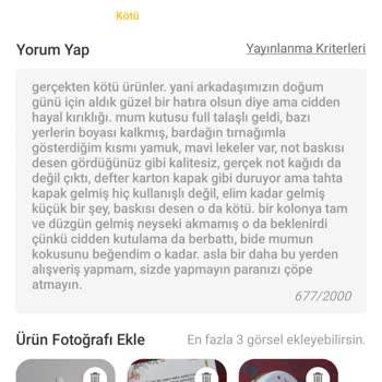 Ürün Yorumu Yayınlanmadı Ve Fiyat Artışı