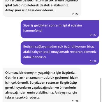 Yanlış Sipariş Ve İptal Sorunu