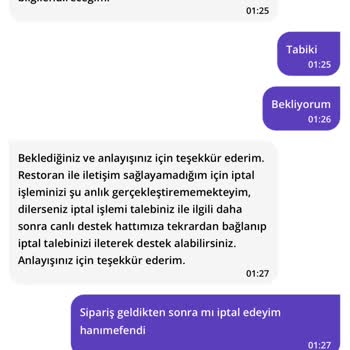 Yanlış Sipariş Ve İptal Sorunu